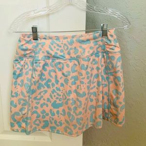 Brisas Leopard Print Skort - Pink&Blue - Size Small